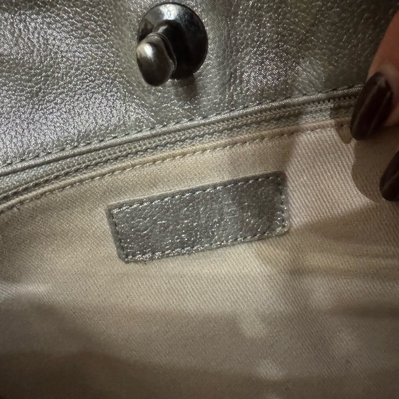 CHANEL Metallic Silver Quilted Tote - Picture 6 of 9